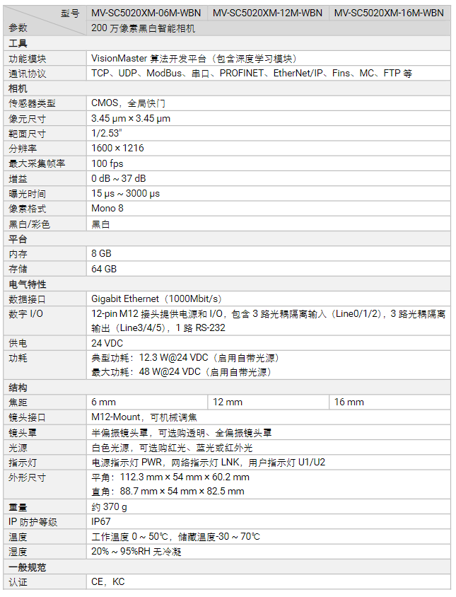 海康MV-SC5020XM-06M/12M/16M-WBN 200萬像素黑白智能相機參數.png